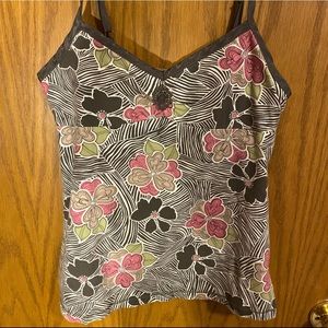 y2k floral print cami